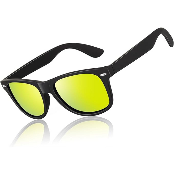 Authentic 80s retro wayfarer sunglasses, polarized lenses, unisex design. UV400 for fashion & eye protection.