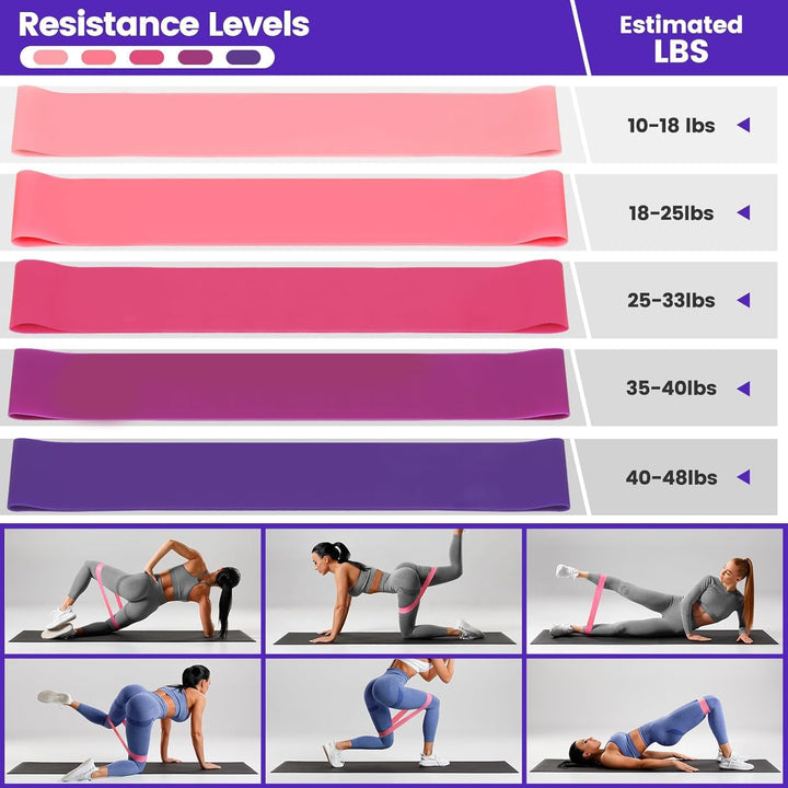 Home Pilates kit for core strength & flexibility: includes exercise ring, stretch strap, and non-slip socks.