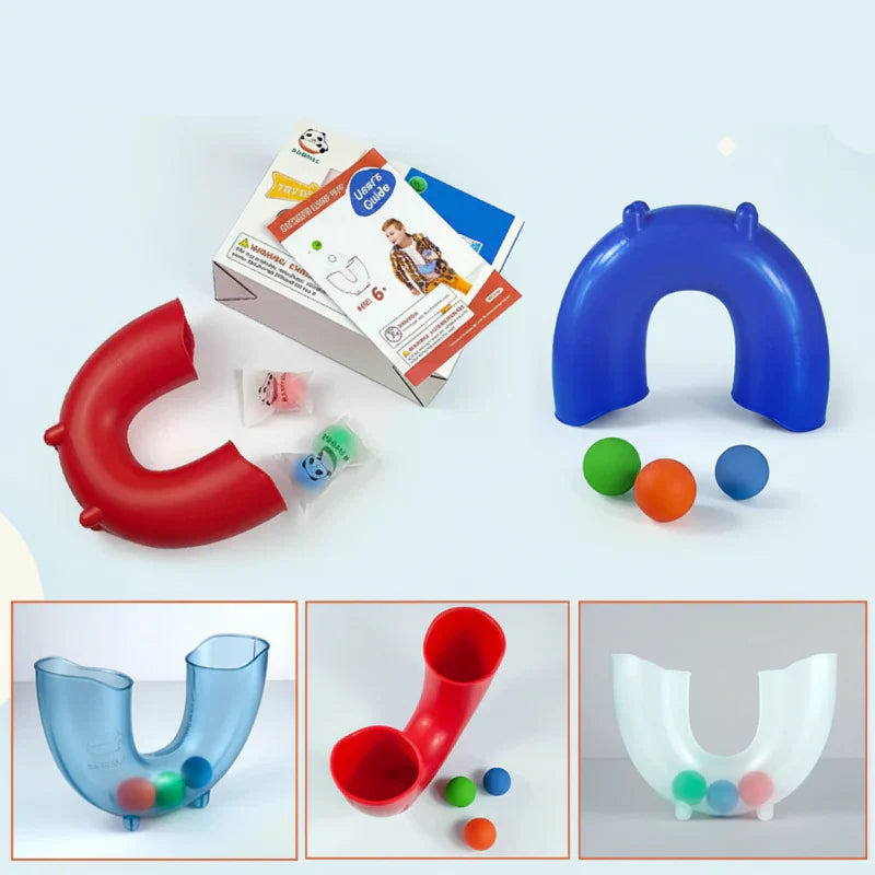 Family fun ball skills game, stress relief activity, perfect for indoor or outdoor play.