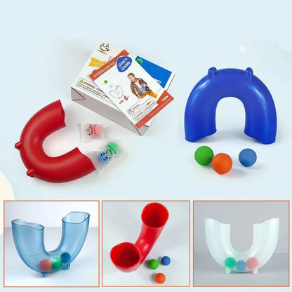 Family fun ball skills game, stress relief activity, perfect for indoor or outdoor play.