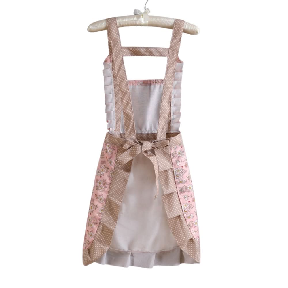 Floral pattern unisex kitchen apron, adjustable for a perfect fit, offering spill resistance for chefs.