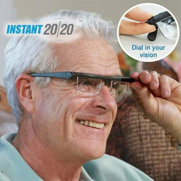 Adjustable focus reading glasses for men & women, perfect for near & far vision correction.