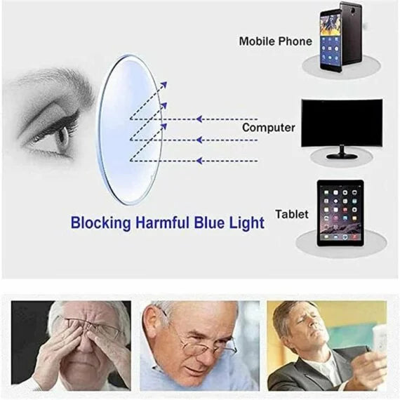 Vision correction glasses with adjustable focus, ideal for near & far sight, unisex & lightweight design.