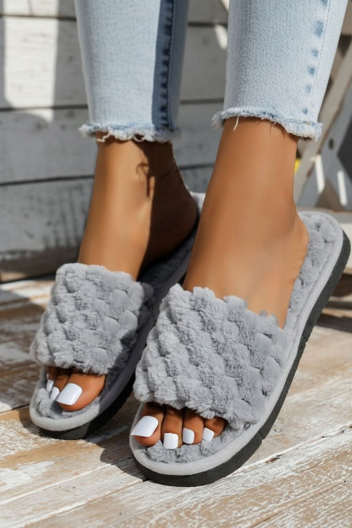 Unisex adjustable open toe comfort slippers for all-day indoor wear & relaxation.