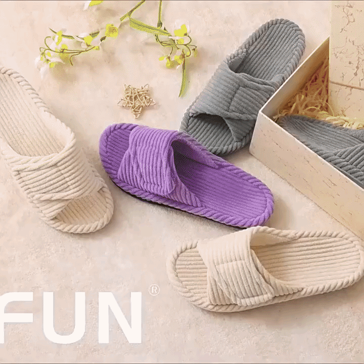 Enjoy all-day comfort with these adjustable open toe unisex slippers, perfect cushioned footwear for home loungewear.