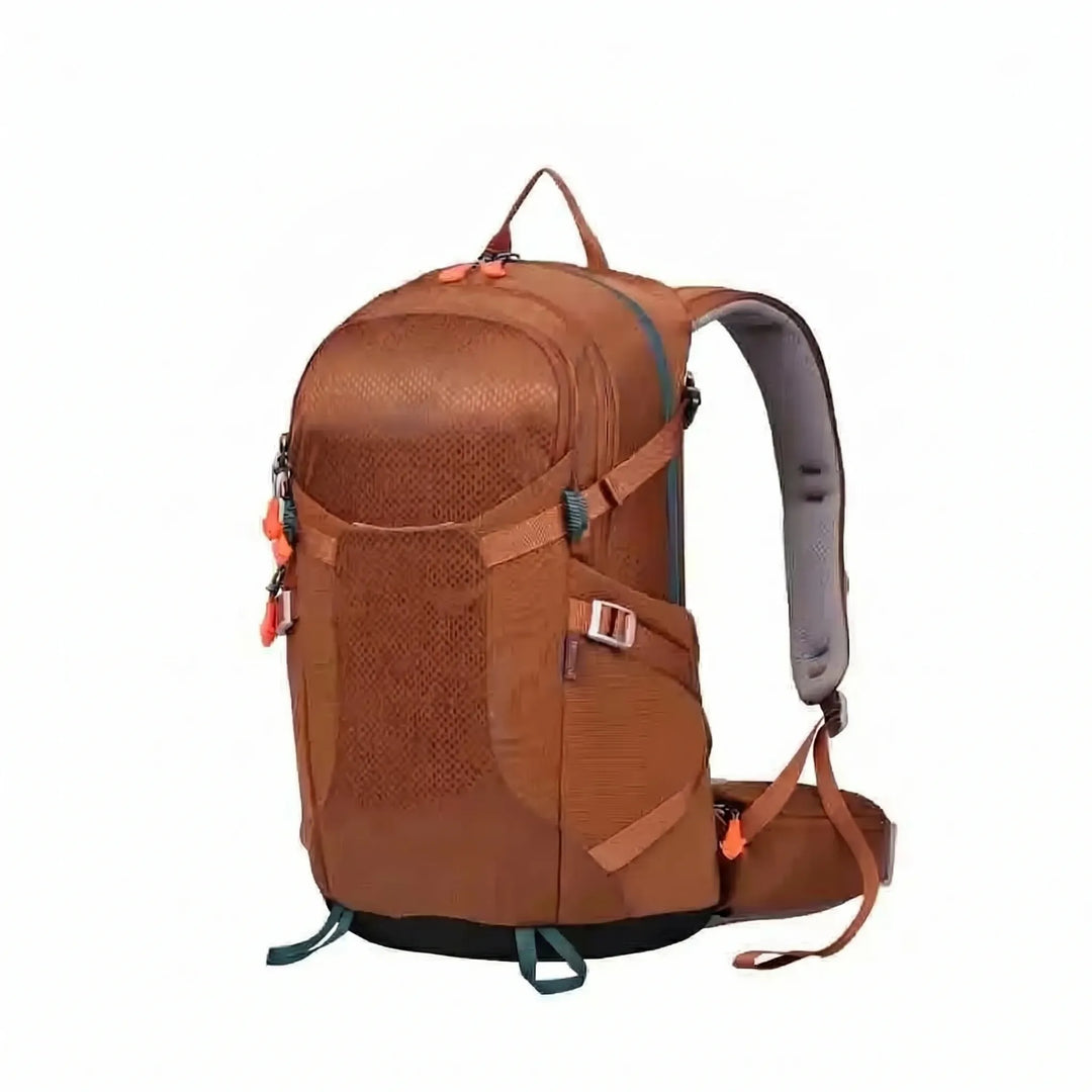 Padded straps & breathable back panel on Unisex Adventure Hiking Backpack for ultimate trail comfort.