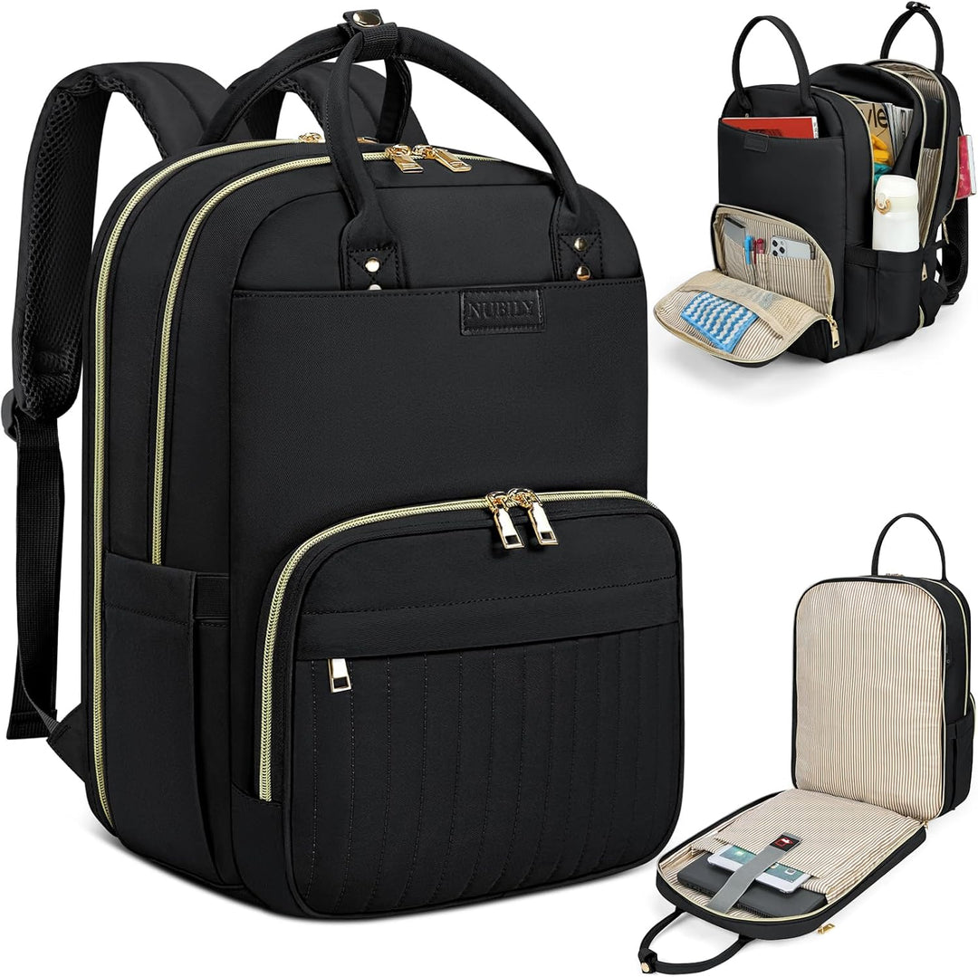 Unisex AeroFlex water-resistant travel laptop backpack with multi-compartments for daily commute & carry-on.