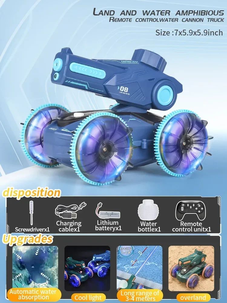 Unisex waterproof RC stunt car, multi-terrain remote control toy for all ages