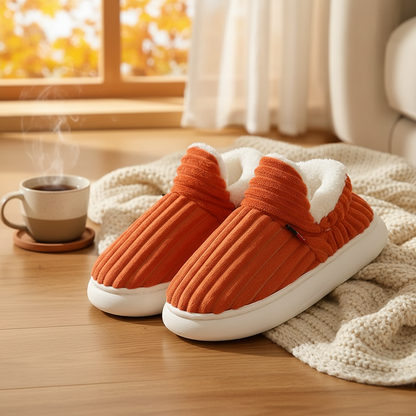 Cozy anti-slip winter slippers, essential unisex footwear for chilly indoor evenings