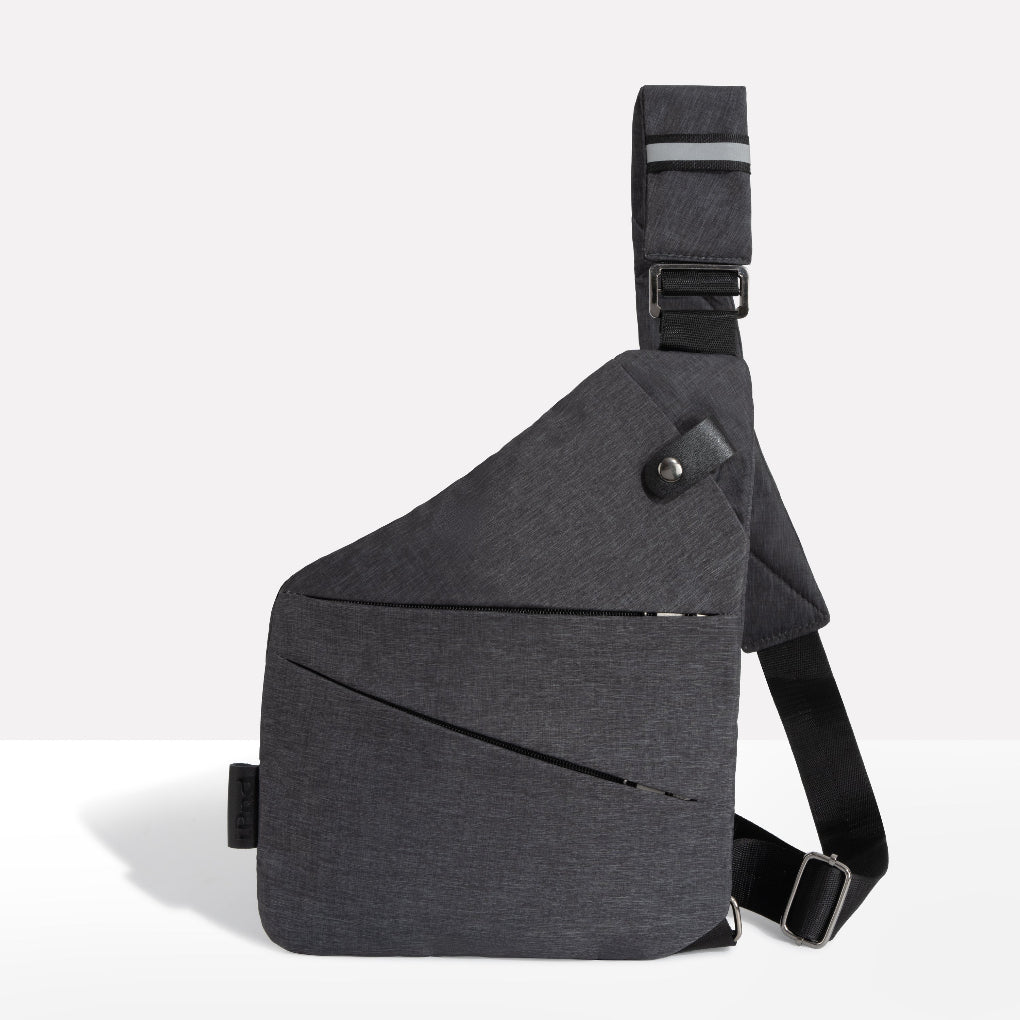 Unisex anti-theft sling bag with hidden zipper, ideal for secure daily carry and urban exploration.