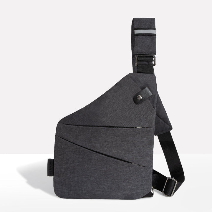 Unisex anti-theft sling bag with hidden zipper, ideal for secure daily carry and urban exploration.