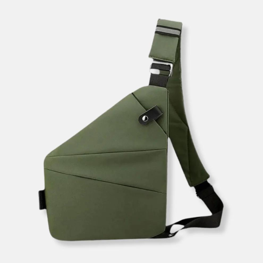 Ergonomic anti-theft shoulder bag, designed for comfortable and secure wear all day long.