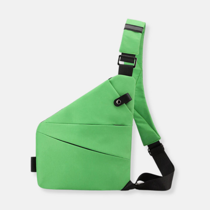 Modern unisex sling bag: ultimate security for your essentials with hidden zippers on the go.