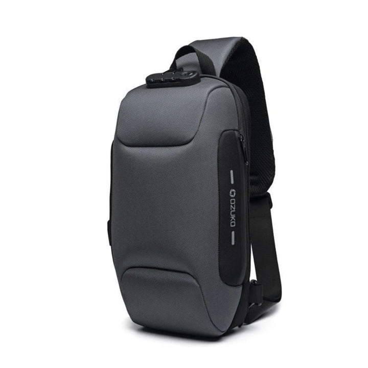 Compact unisex anti-theft cross-body sling bag with USB charging for secure travel & daily essentials.