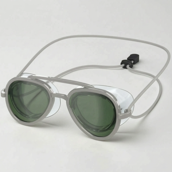Durable aviator swim goggles with full-view design & adjustable strap, ensuring clear vision for all swimmers.