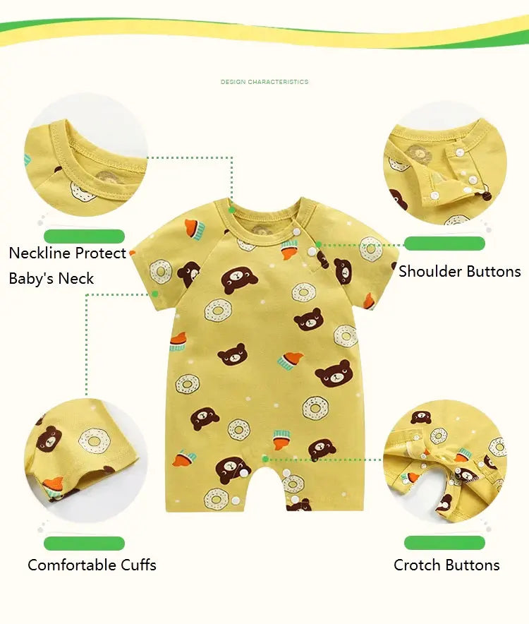 Grey unisex baby 100% cotton jumpsuit with snap closures, practical newborn outfit