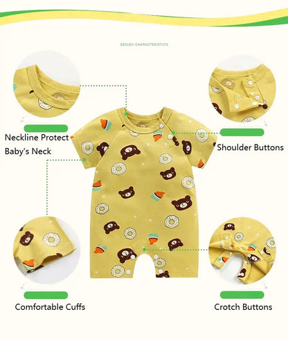 Grey unisex baby 100% cotton jumpsuit with snap closures, practical newborn outfit