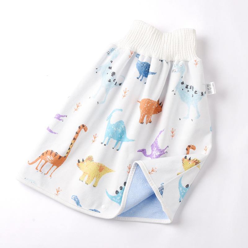 Waterproof baby diaper skirt; absorbent cotton bamboo; ideal for nighttime training & bedwetting.