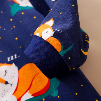 Baby winter animal print fleece romper, perfect for cozy holiday babywear