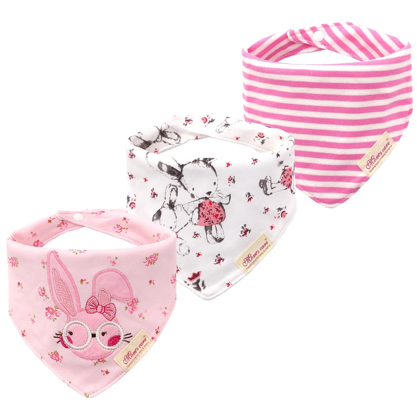 Unisex bandana bib in solid grey, premium soft cotton, essential infant care item for drooling babies