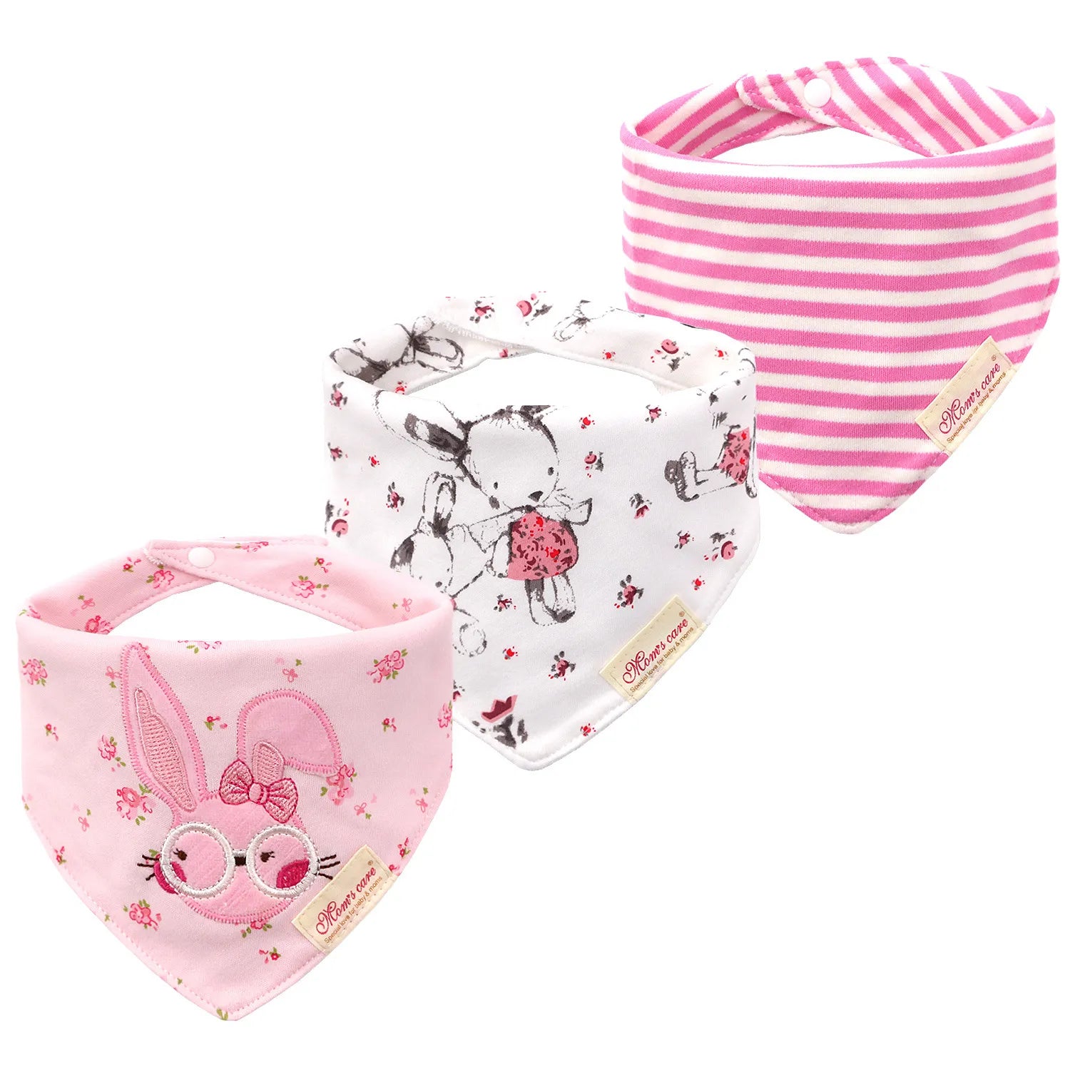Unisex bandana bib in solid grey, premium soft cotton, essential infant care item for drooling babies