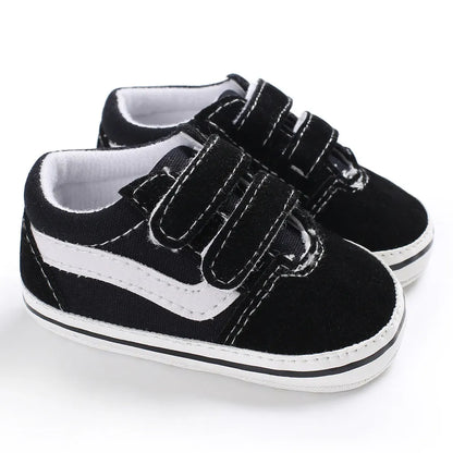 Unisex baby canvas first walkers with soft soles, perfect for infant's comfortable first steps.