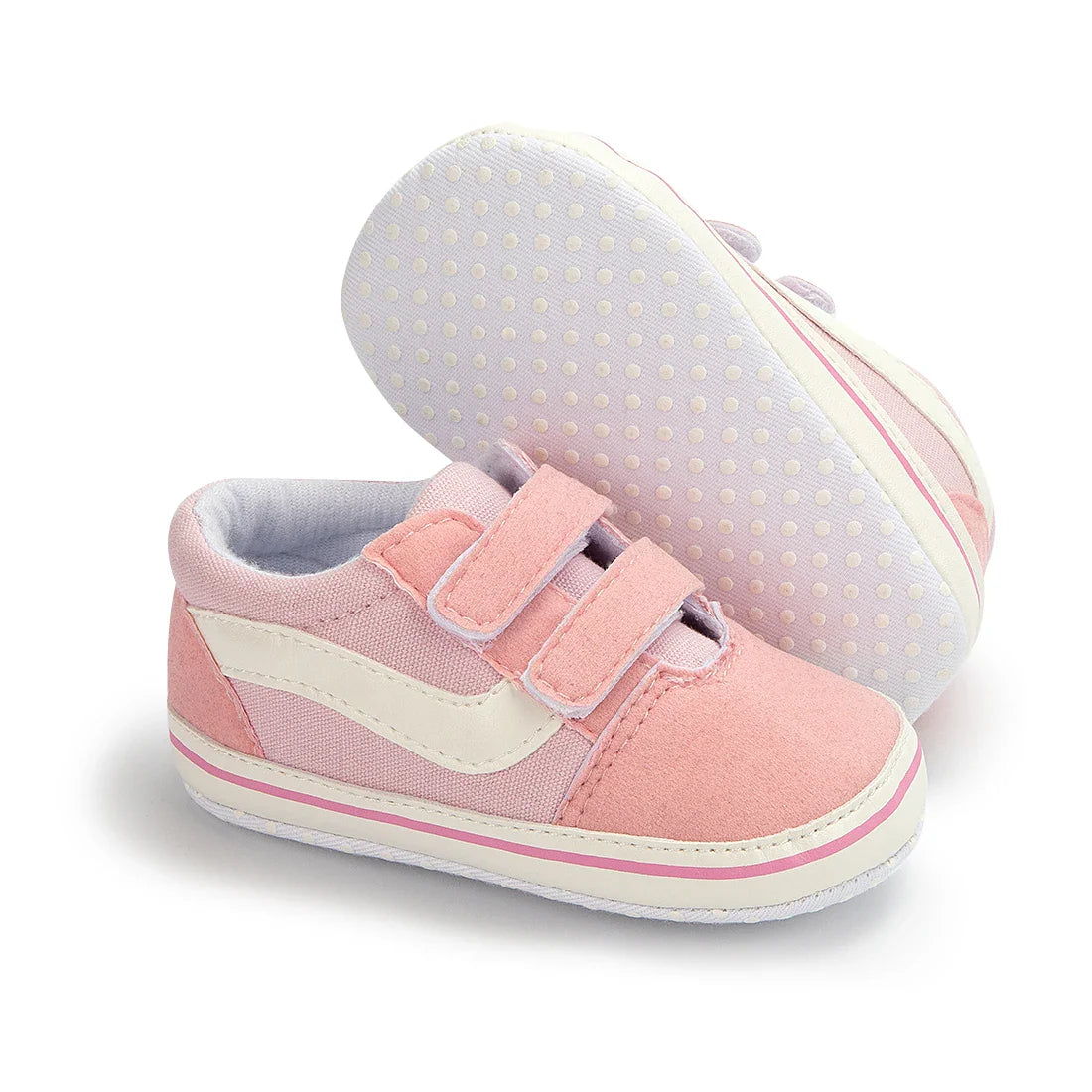 Canvas first walkers for babies, unisex style, soft sole and comfortable for all-day wear.