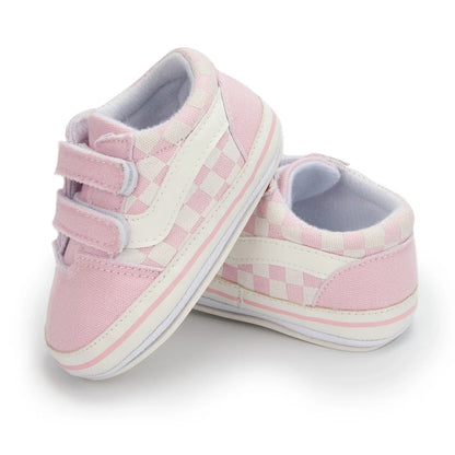 Breathable unisex infant canvas shoes, soft sole for maximum comfort during first steps.