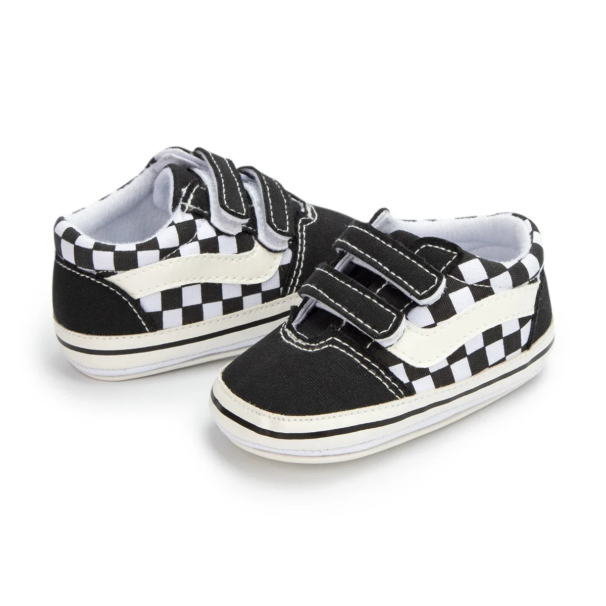 Lightweight soft sole baby canvas first walkers, unisex design for comfortable exploration.