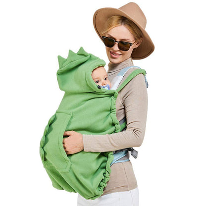 Unisex baby carrier warm hoodie, cozy infant cover for winter protection & outdoor adventures.