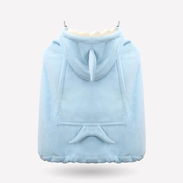 Polycotton baby carrier warm hoodie, soft infant cover for ultimate coziness & winter baby gear.