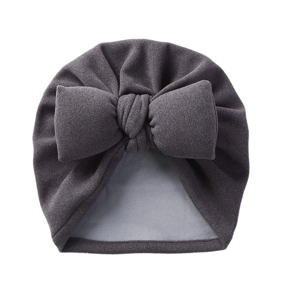 Baby gift: Luxurious cashmere-like bow bonnet, a warm and practical infant accessory