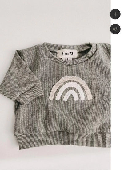 Infant wearing a unisex cotton ribbed loungewear set, ideal for cozy fall clothing and relaxed style