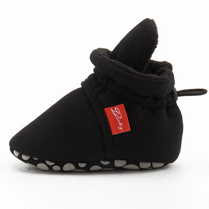Unisex baby cotton soft sole first walker sock shoes, flexible and supportive.