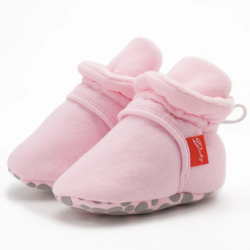 Unisex baby cotton soft sole first walker sock shoes, easy to put on and take off.