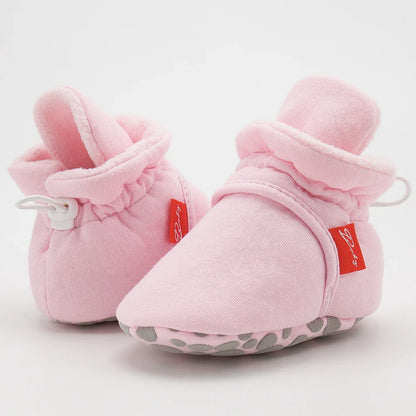 Soft-textured unisex baby first walker sock shoes, perfect for delicate feet.