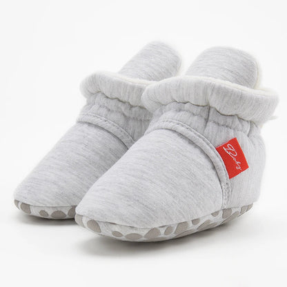 Yellow unisex baby first walker sock shoes, ideal for infants learning to walk.