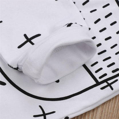 Kids' cute outfit: soft cotton trousers in white with an all-over panda print for babies