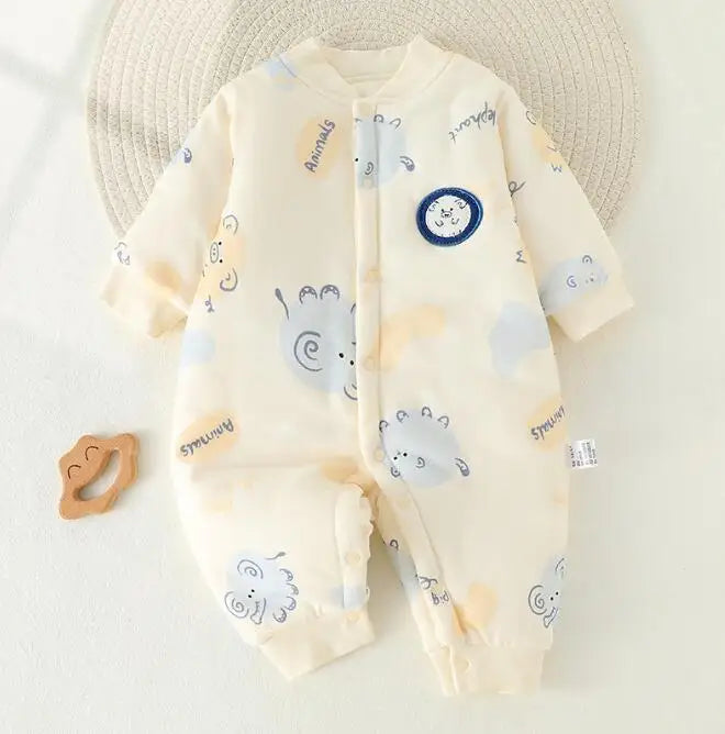 Toddler unisex cozy cotton jumpsuit pajamas, perfect for comfortable sleep