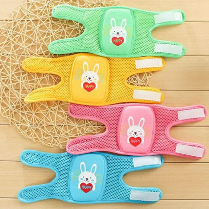 Close-up of baby knee pads, anti-slip silicone dots for secure crawling