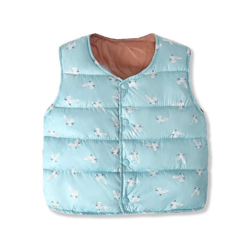 Warm baby parka vest with cute duck print, perfect for fall and winter infant outerwear.