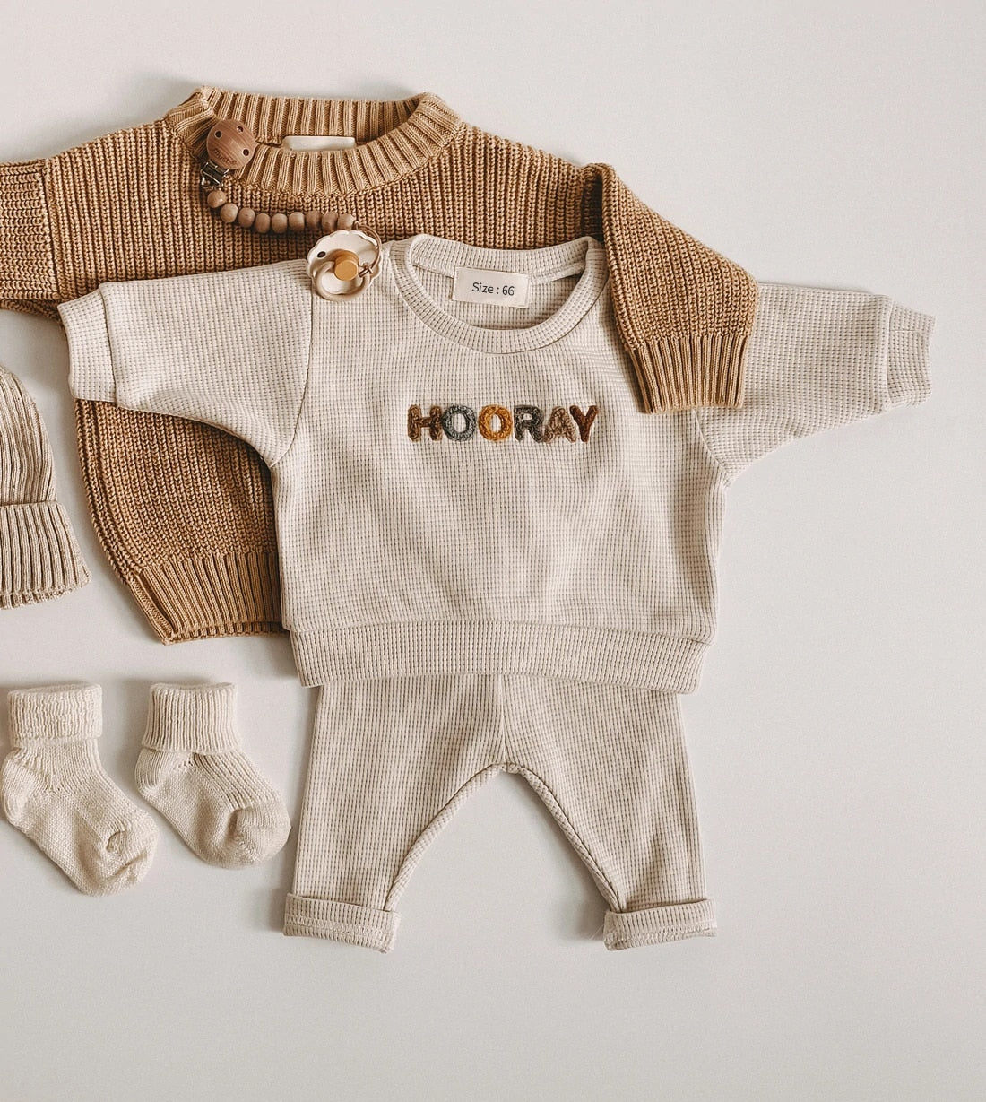 Cozy baby two-piece outfit in blue, designed for comfortable casual wear for babies.