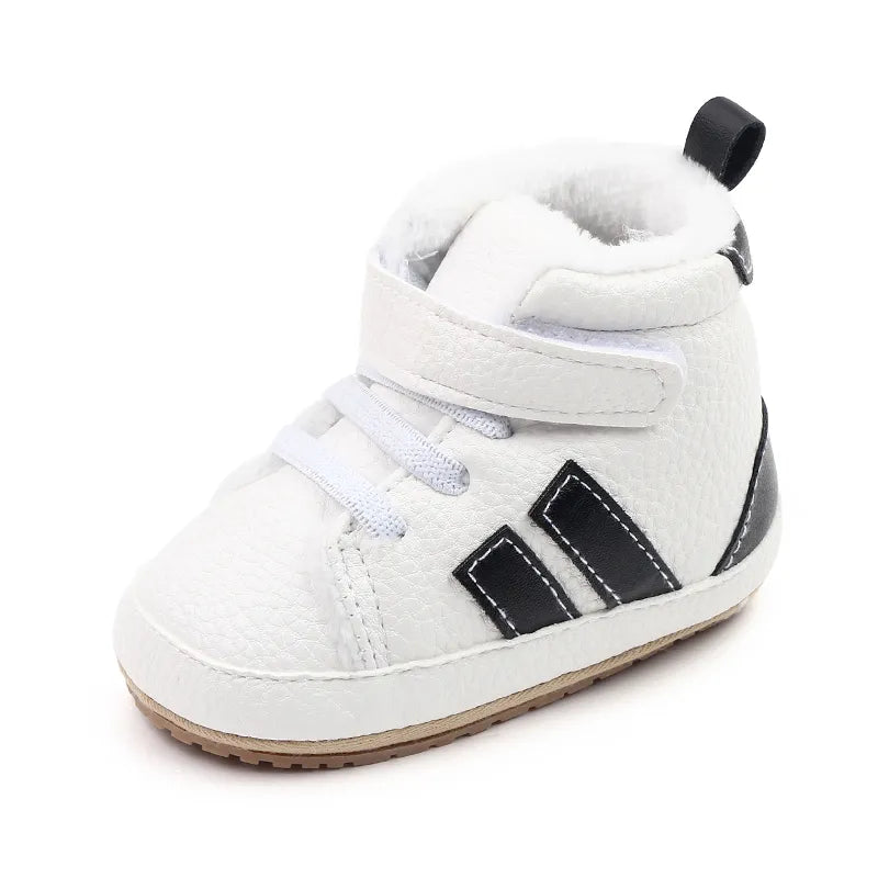 Soft & flexible unisex baby first walker ankle boots, anti-slip for safe toddling