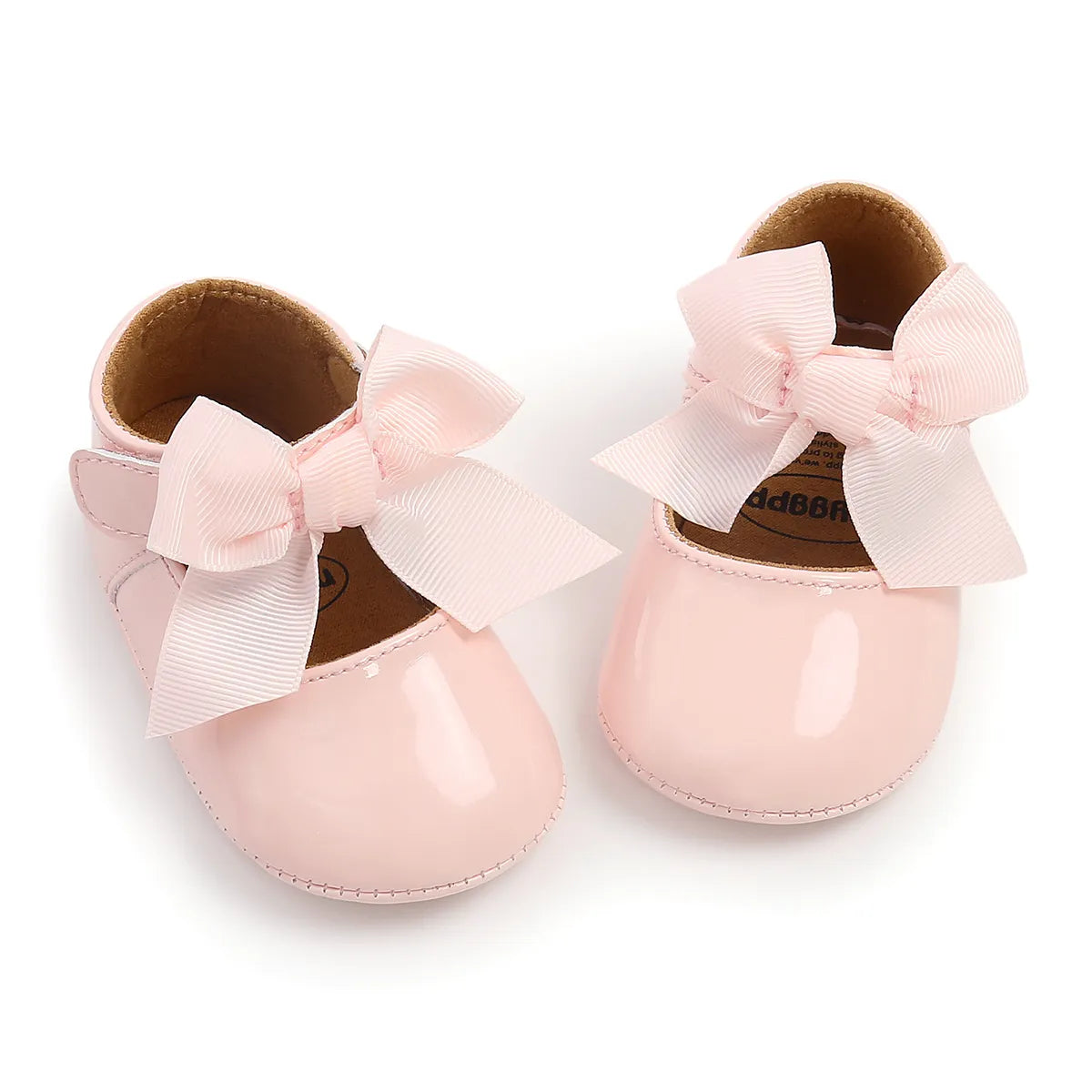 White PU leather unisex baby first walker shoes with secure anti-slip sole, perfect for baby's first steps