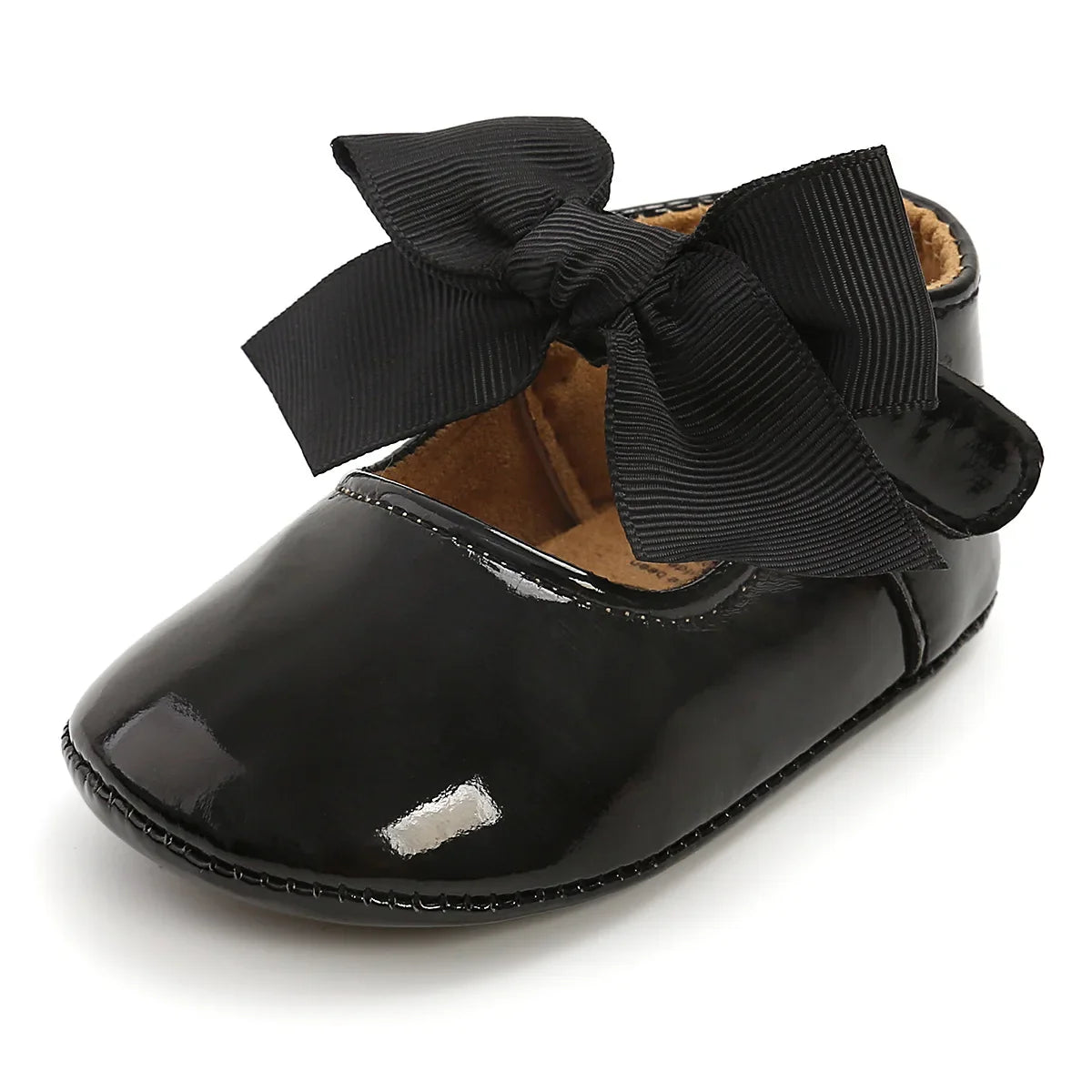 Durable white PU leather anti-slip baby first walker shoes, unisex design, perfect for growing infant feet