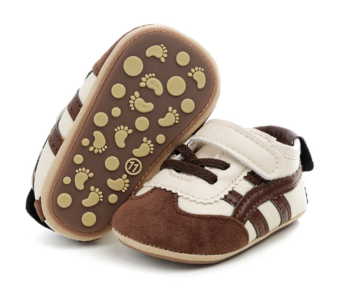 Stylish non-slip baby first walker shoes, ideal for toddler development.