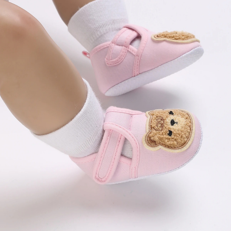 Baby first walker shoes, soft cotton sole, anti-slip grip for support during infant's early steps