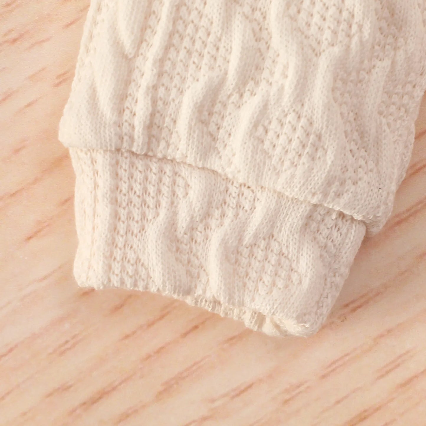 Baby unisex warm knit set featuring a baseball collar jacket and matching pants for winter comfort