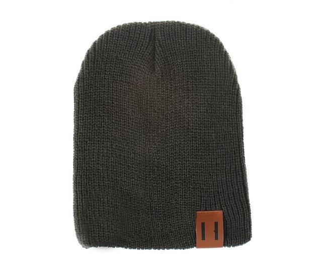 Unisex toddler winter beanie, knitted crochet cap, cozy and warm headwear for cold weather