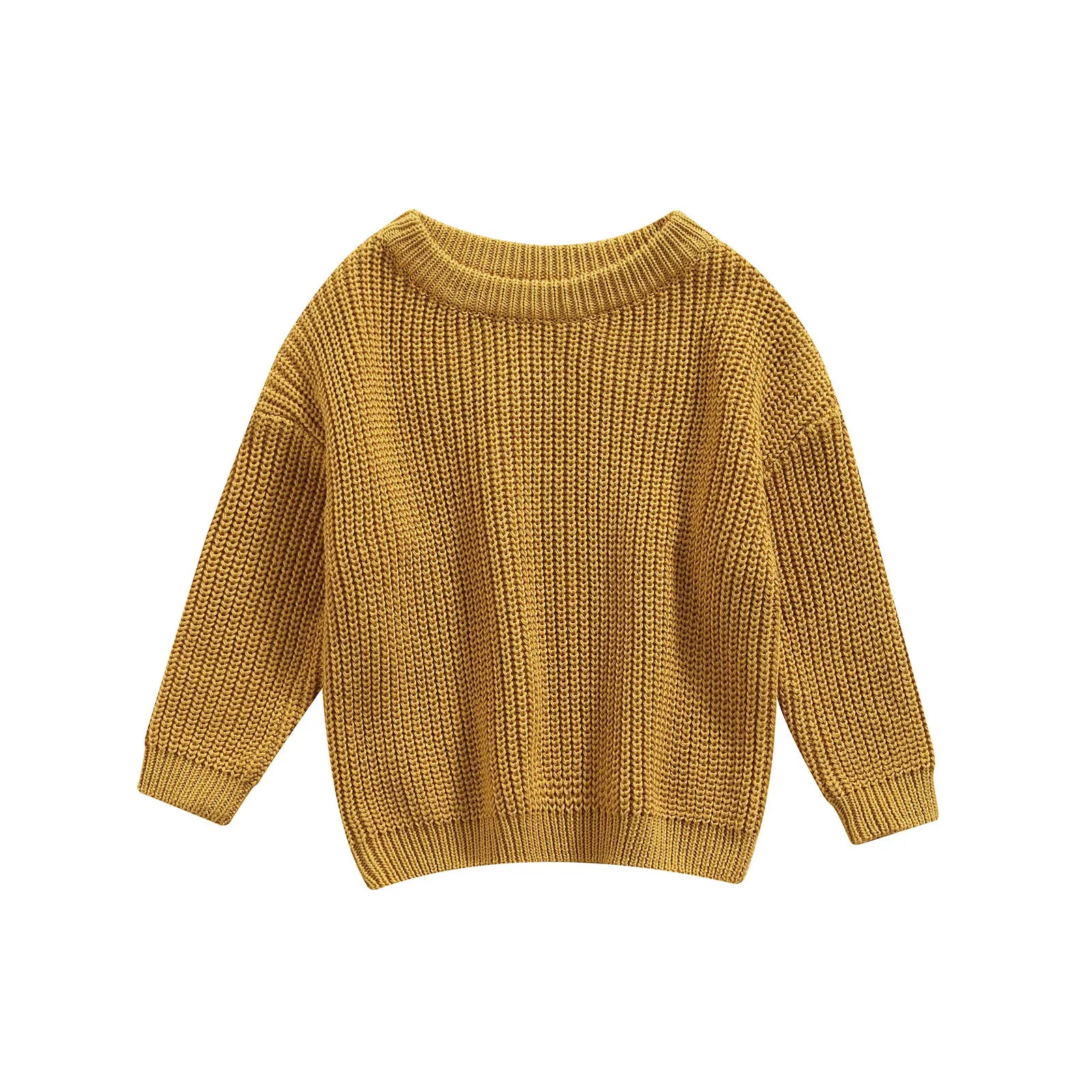 Unisex baby sweater with full long sleeves, providing warmth as ideal winter wear